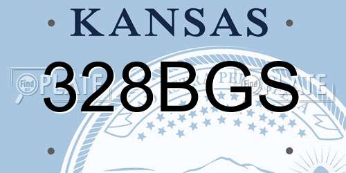 328BGS Kansas License Plate