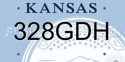 328GDH Kansas License Plate