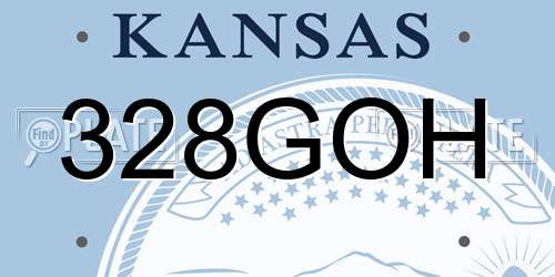 328GOH Kansas License Plate