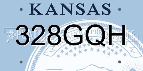 328GQH Kansas License Plate