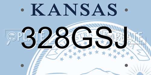 328GSJ Kansas License Plate