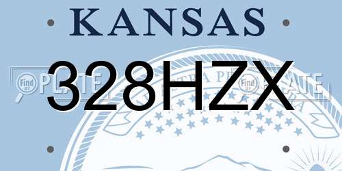 328HZX Kansas License Plate
