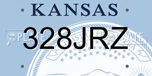 328JRZ Kansas License Plate