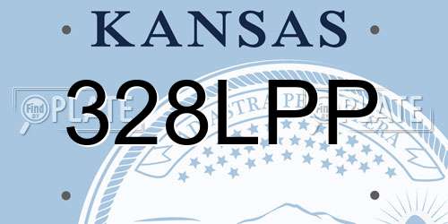 328LPP Kansas License Plate