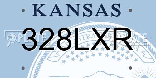 328LXR Kansas License Plate