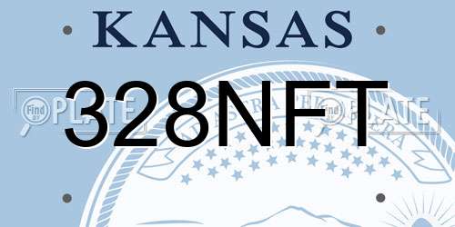 328NFT Kansas License Plate