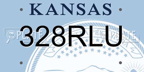 328RLU Kansas License Plate