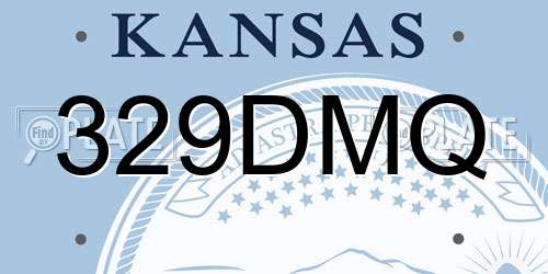 329DMQ Kansas License Plate