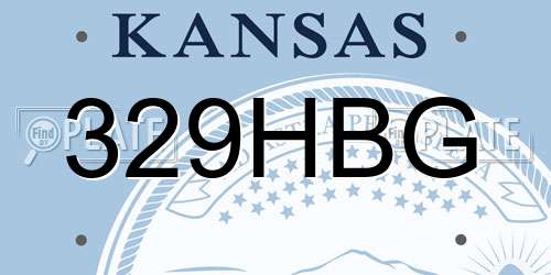 329HBG Kansas License Plate