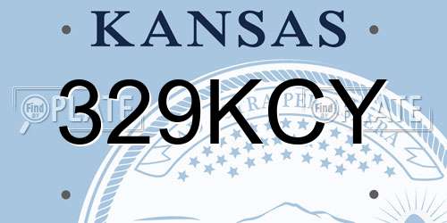 329KCY Kansas License Plate