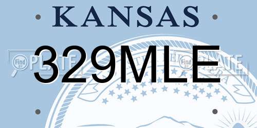 329MLE Kansas License Plate
