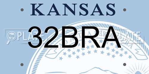 32BRA Kansas License Plate