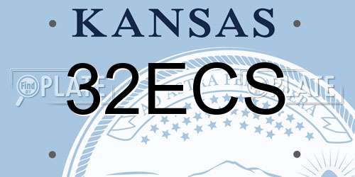 32ECS Kansas License Plate