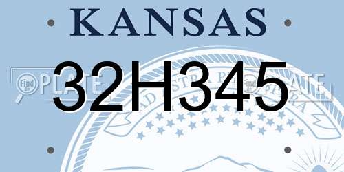32H345 Kansas License Plate
