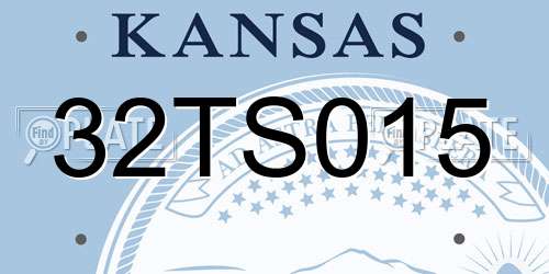 32TS015 Kansas License Plate