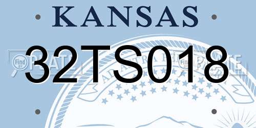 32TS018 Kansas License Plate