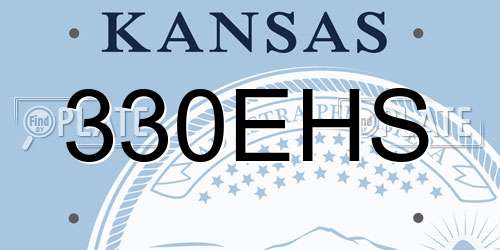 330EHS Kansas License Plate
