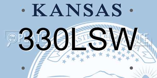 330LSW Kansas License Plate