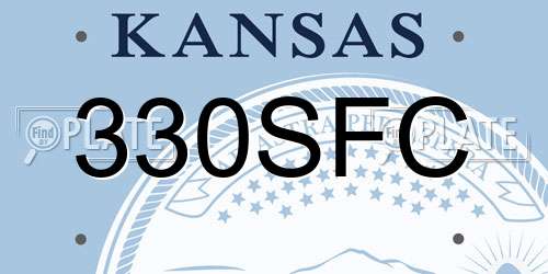 330SFC Kansas License Plate
