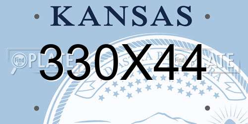 330X44 Kansas License Plate
