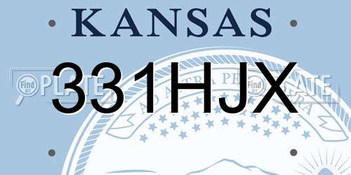 331HJX Kansas License Plate