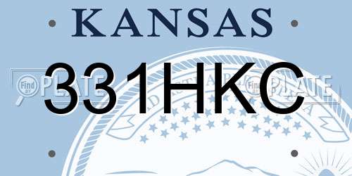 331HKC Kansas License Plate