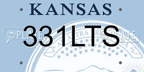 331LTS Kansas License Plate