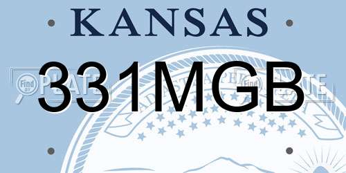331MGB Kansas License Plate