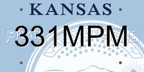 331MPM Kansas License Plate