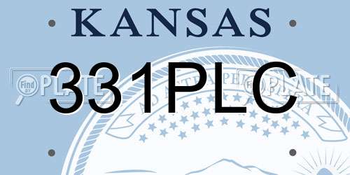 331PLC Kansas License Plate