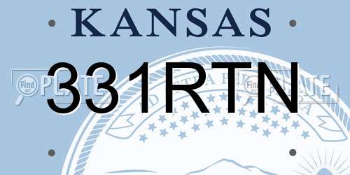 331RTN Kansas License Plate