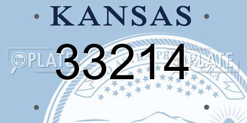 33214 Kansas License Plate