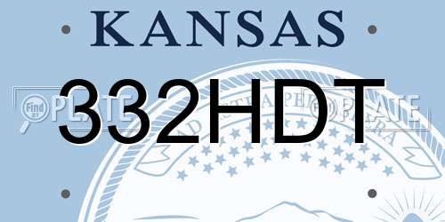 332HDT Kansas License Plate