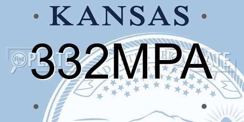 332MPA Kansas License Plate