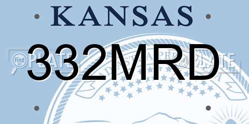 332MRD Kansas License Plate