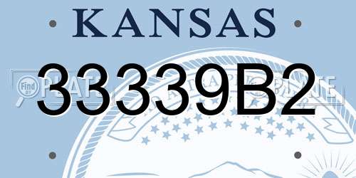 33339B2 Kansas License Plate