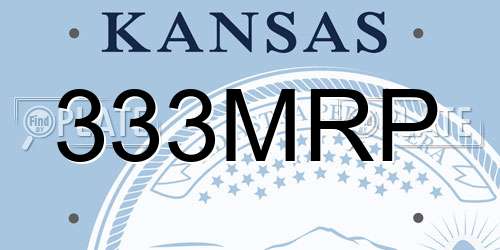 333MRP Kansas License Plate