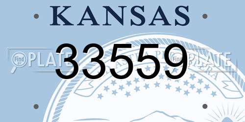 33559 Kansas License Plate