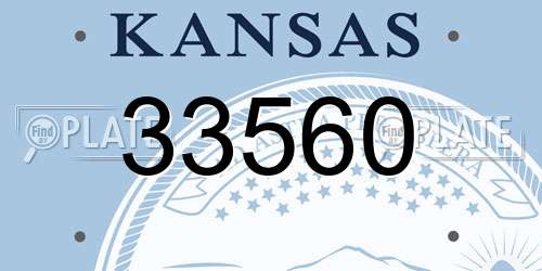 33560 Kansas License Plate