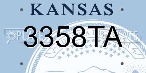 3358TA Kansas License Plate