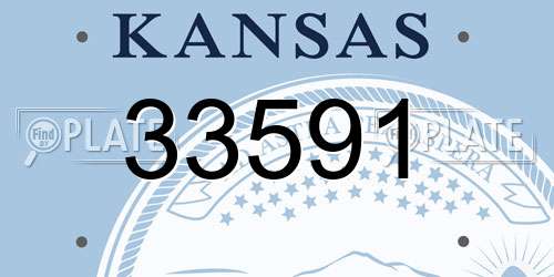 33591 Kansas License Plate