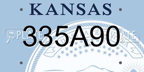 335A90 Kansas License Plate