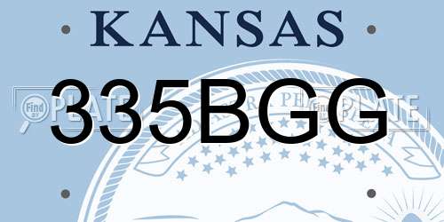 335BGG Kansas License Plate