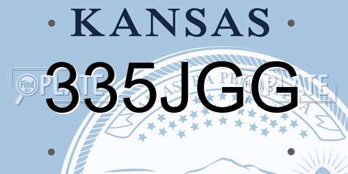 335JGG Kansas License Plate