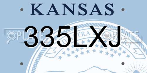 335LXJ Kansas License Plate