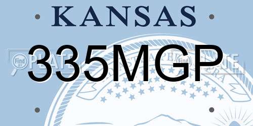 335MGP Kansas License Plate