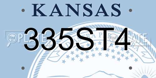 335ST4 Kansas License Plate