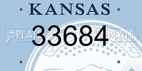33684 Kansas License Plate