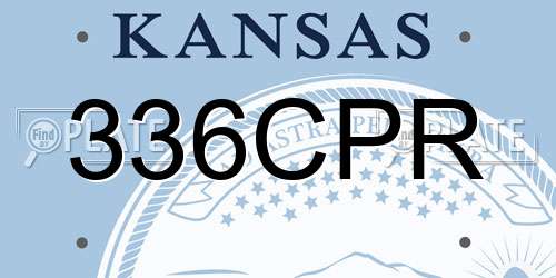 336CPR Kansas License Plate
