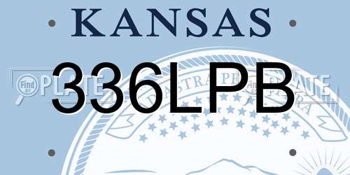 336LPB Kansas License Plate